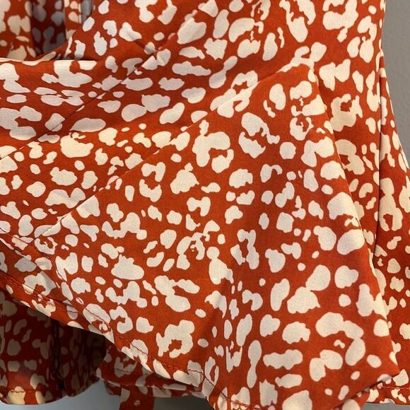 Rust Orange Leopard Print Skirt - Picture 5 of 12